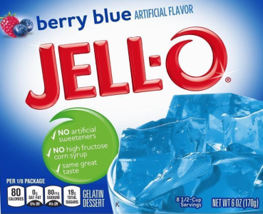 JELL-O 'Berry Blue' Gelatin Dessert, Wackelpudding Mix Artificial Flavor 170 gr
